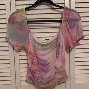 Multicolor Ruched Women's Top